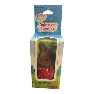 Vintage Tomy Sylvanian Families BROWN RABBIT GIRL Hollie Wildwood with Box